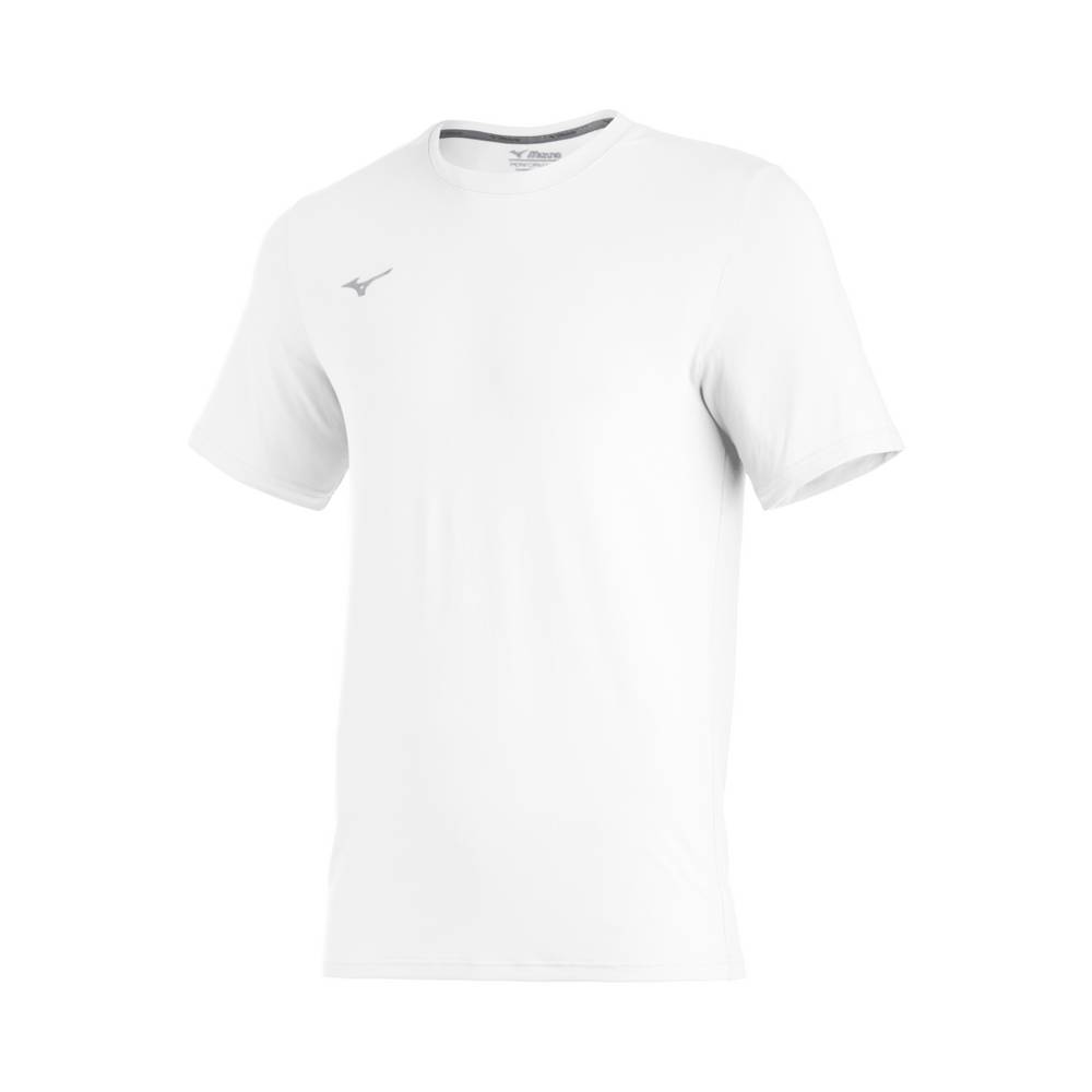 Mizuno Comp Diamond Short Sleeve Crew - Erkek Tişört - Beyaz Türkiye (QLMJVP-395)